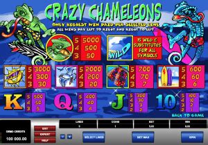 Crazy Chameleons > Play for Free + Real Money .